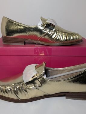 Catherine Malandrino Gold Metallic Loafers Women's Size 6 NIB Brand New In Box
